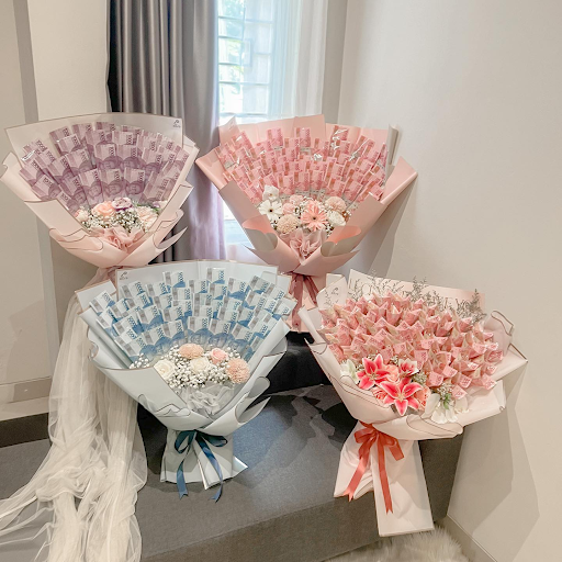 buket bunga uang sebagai kado